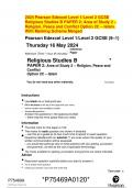 2024 Pearson Edexcel Level 1&sol;Level 2 GCSE  Religious Studies B PAPER 2&colon; Area of Study 2 &ndash;  Religion&comma; Peace and Conflict Option 2C &ndash; Islam&period;  With Marking Scheme Merged  Pearson Edexcel Level 1&sol;Level 2 GCSE &lpar;9&ndash;1&rpar;  Thursday 16 May 2024 