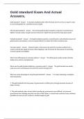 Gold standard Exam And Actual Answers&period;