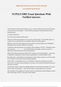 TCPS2&colon;CORE Exam Questions With Verified Answers