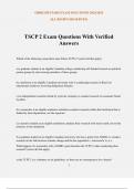 TSCP 2 Exam Questions With Verified Answers