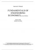 Instructor Solutions Manual to accompany Fundamentals of Engineering Economics&comma; Second Edition&comma; by Chan S&period; Park&period; ISBN-13&colon; 9780132209618