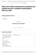 PGA Level 3 2024 comprehensive questions and verified answers&sol; complete solutions&vert;get it 100&percnt; accurate