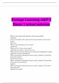 Portage Learning A&P 1 Exam 1 actual solution