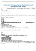 DMC 2010 -13 &lpar;Civil Engineering&rpar; EXAM STUDY QUESTIONS AND  ACCURATE SOLUTIONS RATED A&period;