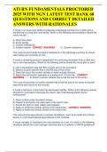 ATI RN FUNDAMENTALS PROCTORED 2025 WITH NGN LATEST TEST BANK 60 QUESTIONS AND CORRECT DETAILED ANSWERS WITH RATIONALES