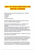 CON1100 EXAM QUESTIONS AND VERIFIED ANSWERS&period;