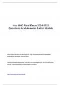 Hsv 4800 Final Exam 2024-2025 Questions And Answers Latest Update