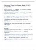 PCHA &lpar;PERSONAL CARE HOME ADMINISTRATOR&rpar; EXAMS PACKAGE DEAL&vert;&vert;QUESTIONS AND ANSWERS 100&percnt; CORRECT&excl;&excl;