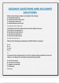 GEODESY QUESTIONS AND ACCURATE  SOLUTIONS&period;
