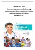 TEST BANK FOR  Pearson&rsquo;s comprehensive medical assisting administrative and clinical competencies 4th edition  by Beaman Routh and Maly Nguyen all chapters 1-59 