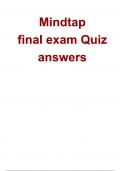 Mindtap final exam Quiz&semi; Questions and answers