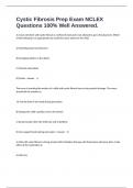 Cystic Fibrosis Prep Exam NCLEX Questions 100&percnt; Well Answered&period;