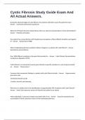 Cystic Fibrosis Study Guide Exam And All Actual Answers&period;