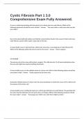  Cystic Fibrosis Part 1 3&period;0 Comprehensive Exam Fully Answered&period;