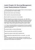Lewis Chapter 42&lowbar; Nursing Management&lowbar; Lower Gastrointestinal Problems Questions and Answers &vert;100&percnt; Verified Correct Answers &vert; complete solution &vert; Grade A&plus;