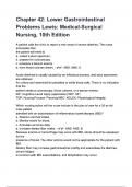 Chapter 42&lowbar; Lower Gastrointestinal Problems Lewis&lowbar; Medical-Surgical Nursing&comma; 11th Edition Questions and Answers &vert;100&percnt; Verified Correct Answers &vert; complete solution &vert; Grade A&plus;