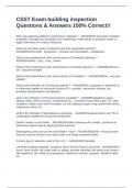 CSST Exam building inspection Questions & Answers 100&percnt; Correct&excl;&excl;