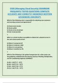 D320 &lpar;Managing Cloud Security&rpar; EXAMBANK  FREQUENTLY TESTED QUESTIONS COMPLETE  ACCURATE AND CORRECTLY ANSWERED WESTERN  GOVERNORS UNIVERSITY&period;