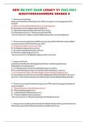 HESI RN EXIT EXAM LEGACY V1  Questions and Answers &vert;100&percnt; Verified Correct Answers &vert; complete solution &vert; Grade A&plus;