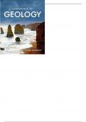 Test Bank for Essentials of geology&comma; 5th Edition by Stephen Marshak &vert;Complete verified answers graded A&plus; &vert; LATEST