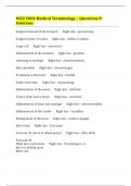 WGU C804 Medical Terminology &ndash; Questions & Solutions 