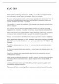 CLC 003 QUESTIONS AND ANSWERS