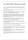 CLC 106 COR With a Mission Focus 2024 Questions and Answers