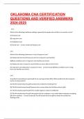 Oklahoma CNA Certification