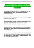 TXDOH Basic Code Enforcement Study Guide Questions with 100&percnt; Correct Answers &vert; Verified &vert; Latest Update