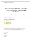 TPC 210  ELECTRICAL TROUBLE SHOOTING FINAL EXAM 2024&sol;2025 VERIFIED Q& A GRADED A&plus;