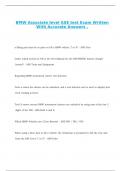 BMW Associate level ASE test Exam Written With Accurate Answers &period;