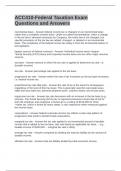 ACC410-Federal Taxation Exam Questions and Answers