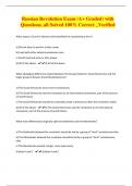 Russian Revolution Exam &lpar;A&plus; Graded&rpar; with Questions&comma; all Solved 100&percnt; Correct &lowbar;Verified