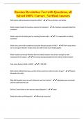 Russian Revolution Test with Questions&comma; all Solved 100&percnt; Correct &lowbar;Verified Answers