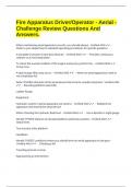 Fire Apparatus Driver Operator - Aerial - Challenge Review Questions And Answers&period;