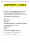 Aerial Fire Apparatus CDC EXAM WITH QUESTIONS AND VERIFIED ANSWERS&period;