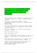 CLG 0010 DOD GOVERNMENTWIDE COMMERCIAL PURCHASE CARD QUESTIONS WITH COMPLETE ANSWERS&period;