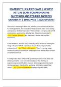 MATERNITY HESI EXIT EXAM &vert; NEWEST  ACTUAL EXAM COMPREHENSIVE  QUESTIONS AND VERIFIED ANSWERS  GRADED A&plus; &vert; 100&percnt; PASS &vert; 2025 UPDATE&excl;