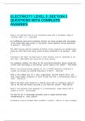 ELECTRICITY LEVEL 3&comma; SECTION 1 QUESTIONS WITH COMPLETE ANSWERS