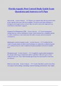 Florida Aquatic Pest Control Study Guide Exam Questions and Answers 100&percnt; Pass