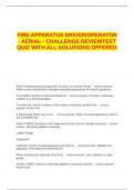 FIRE APPARATUS DRIVER OPERATOR AERIAL CHALLENGE REVIEWTEST QUIZ WITH ALL SOLUTIONS OFFERED&period;docx