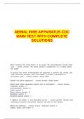 AERIAL FIRE APPARATUS CDC MAIN TEST WITH COMPLETE SOLUTIONS