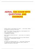 AERIAL CDC EXAM WITH QUESTIONS AND ANSWERS