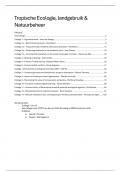 Alle college aantekeningen &lpar;incl&period; alle gastcolleges&rpar; Tropische Ecologie