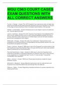 WGU C963 COURT CASES EXAM QUESTIONS WITH ALL CORRECT ANSWERS 
