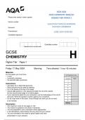2024 AQA  GCSE CHEMISTRY 8462&sol;1H  HIGHER TIER PAPER 1  QUESTION PAPER & MARKING  SCHEME COMBINED  JUNE 2024 VERIFIED
