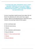 VATI MED SURG PRE ASSESSMENT TEST LATEST 2024-2025 COMPLETE ACTUAL TEST 50 REAL QUESTIONS AND CORRECT ANSWERS &lpar;CORRECT VERIFIED SOLUTIONS&rpar; A NEW UPDATED VERSION &vert;GUARANTEED PASS&period;