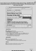 Pearson Edexcel A Level 3 GCE &lpar;9HI0&sol;1g&rpar; History Advanced Paper 1 Breadth study with interpretations Option 1G&colon; -Germany and West Germany&comma; 1918-89 Question paper &plus; mark scheme may 2024