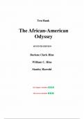 Test Bank for African-American Odyssey&comma; The&comma; Volume 1&comma; 7th Edition&comma; &lpar;Hine&comma; 2017&rpar;&comma; Chapter 1-24 &vert; All Chapters