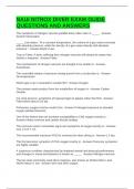 EXAM GUIDE QUESTIONS AND ANSWERS